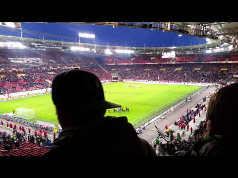 Stuttgart 0:1 Borussia Möncehngladbach Gästeblock 31.01.2015