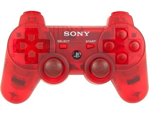 Custom Modded PS3 Controller Crystal Red Master Mod for Call of Duty Black Ops 2