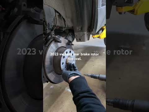 2023 VW Taos rear brake rotor removal   #automobile#vwtaos