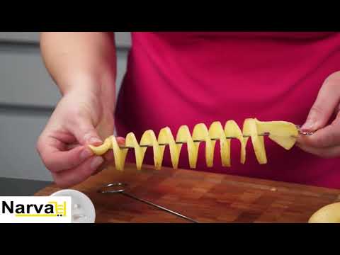 The String Manual Creative Rotate Potato Slicer Stainless Steel