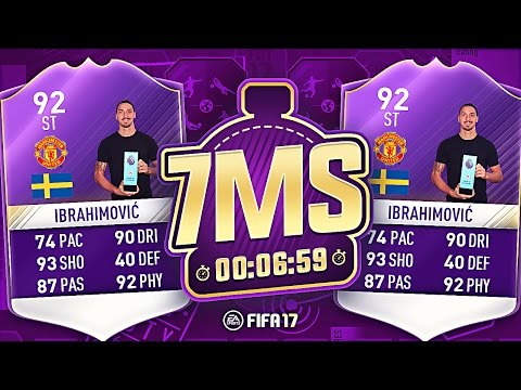 92 POTM IBRAHIMOVIC 7 MINUTE SQUAD BUILDER!! DUAL YOUTUBER - FIFA 17 ULTIMATE TEAM