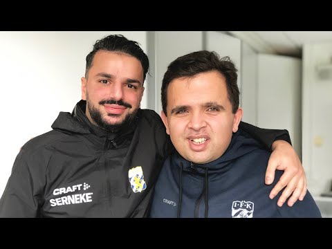 Alexander Rådlund från Glada Hudik-teatern på besök