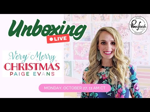 LIVE Unboxing: Very Merry Scrapbook Collection with Paige Evans! 🎄💜 + Giveaway