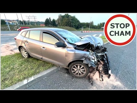 Nieudane zawracanie na autostradzie - wypadek przed bramkami na autostradzie A4  #1232 Wasze Filmy