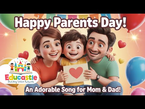 Happy Parents Day Song for Kids | Thank You Mom and Dad  Fun Children’s animation | Educastle