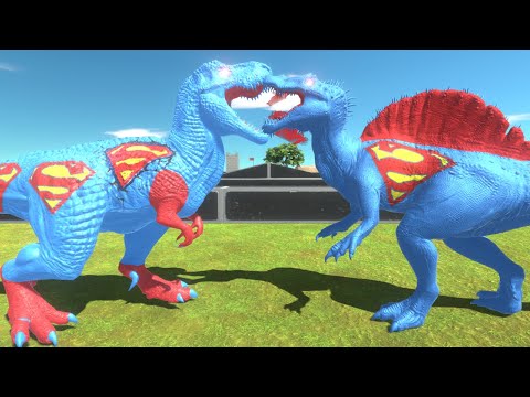 SUPERMAN T-REX MAZE DEATH RUN - ANIMAL REVOLT BATTLE SIMULATOR