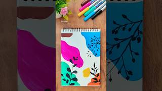 boho art with brush pen / easy boho painting 😍🌟#shorts