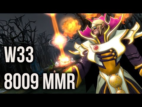 w33 8009 MMR Invoker vs Arteezy Doom Dota 2