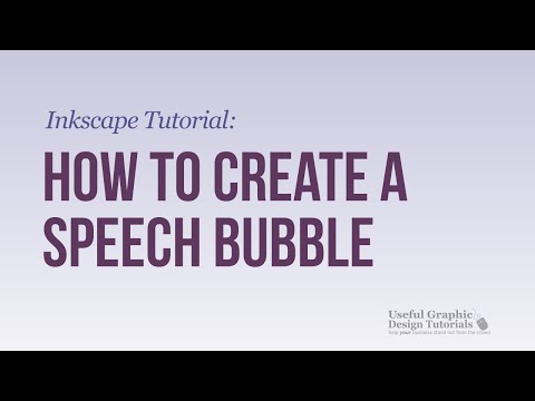 Video #7 - How to create a Cloud or Speech Bubble using Inkscape- Inkscape Tutorial