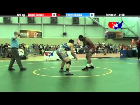 University Nat`ls FS  120 kg: Ernest James vs. Henry Chirino