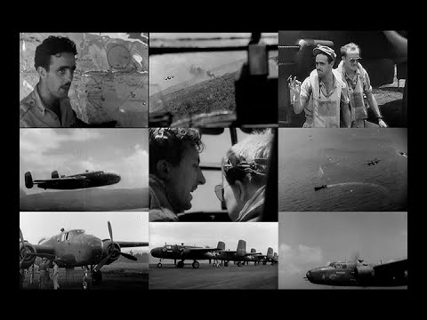 B-25 Bombers Attack the Japanese Stronghold at Rabaul "On the Deck!" (1943 Restored, HD)