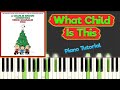 Vince Guaraldi - What Child Is This - Jazz Piano Tutorial (~MIDI in description~)
