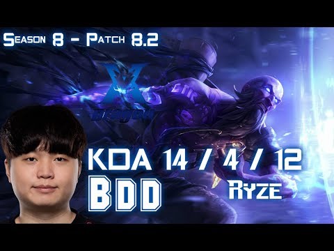 KZ BDD RYZE vs JHIN Mid - Patch 8.2 KR Ranked