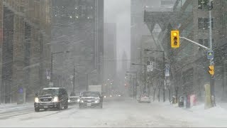 Today Winter Storm in Toronto downtown February 12 2019