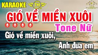 Gió Về Miền Xuôi Karaoke Tone Nữ ( Em ) Nhạc Sống Hát Nhẹ Nhàng | Trọng Hiếu