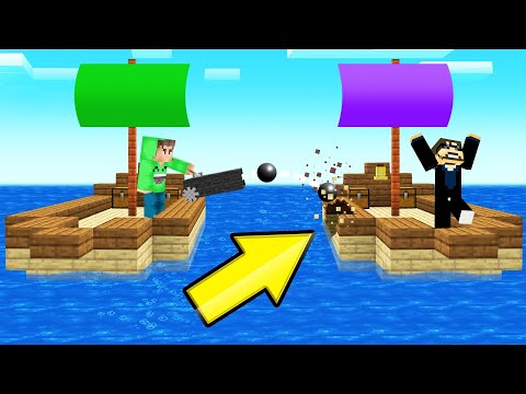 Playing SHIP WARS In MINECRAFT! (Battle)