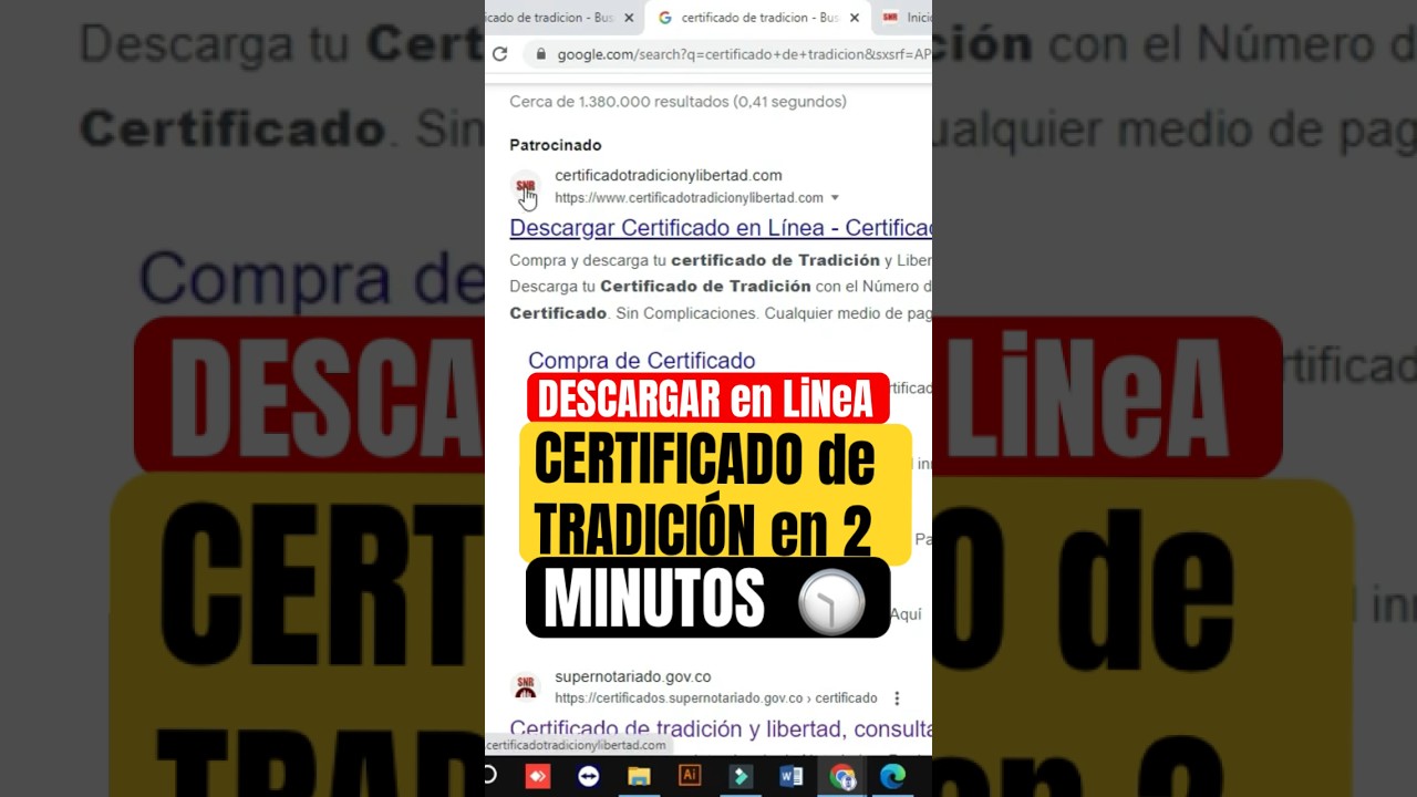✅Descargar Certificado de Libertad y tradición  en linea  [2023]