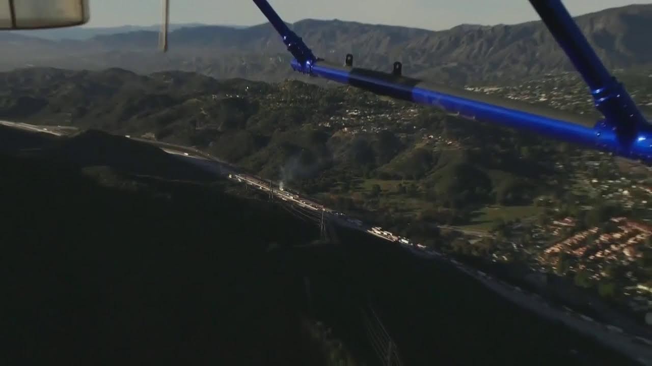 LIVE SEMI TRAILER ON FIRE ON HIGHWAY