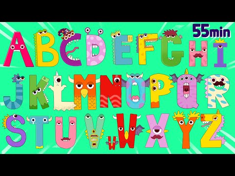 Monster alphabet phonics song from A to Z - ABC nursery rhymes & Educational video for kids