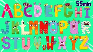 Monster alphabet phonics song from A to Z - ABC nu