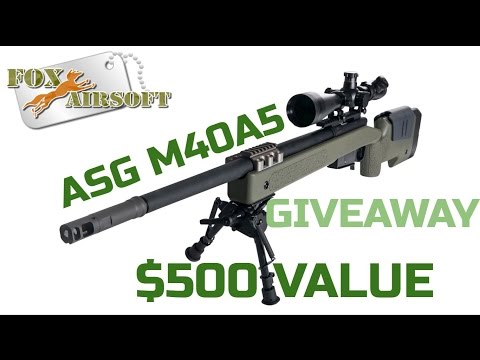HUGE $500 AIRSOFT SNIPER GIVEAWAY | FOX AIRSOFT | ASG M40A5 | SCOPE BIPOD AND RAIL |
