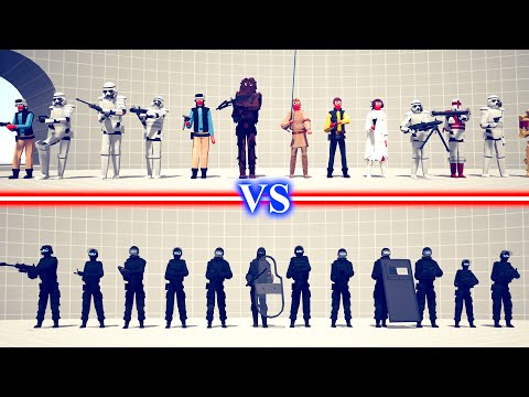 STAR WARS TEAM vs SWAT TEAM - Totally Accurate Battle Simulator TABS