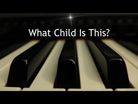 What Child is This - Christmas piano instrumental with lyrics