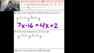 GEOMETRY: Segments & Segment Addition Postulate
