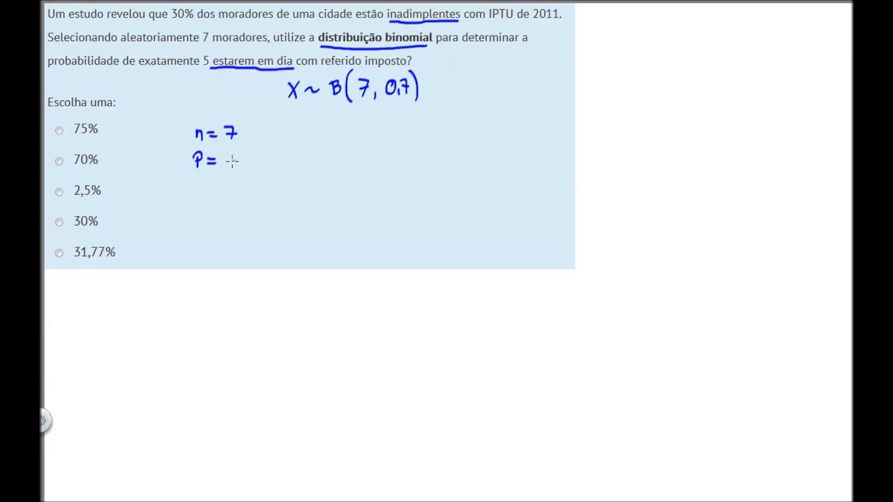 Exercícios resolvidos de Probabilidade