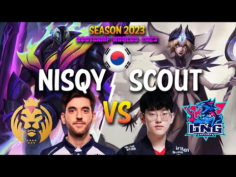MAD Nisqy vs LNG Scout - Nisqy K'SANTE vs Scout LEBLANC Mid - Patch 13.19 KR Ranked
