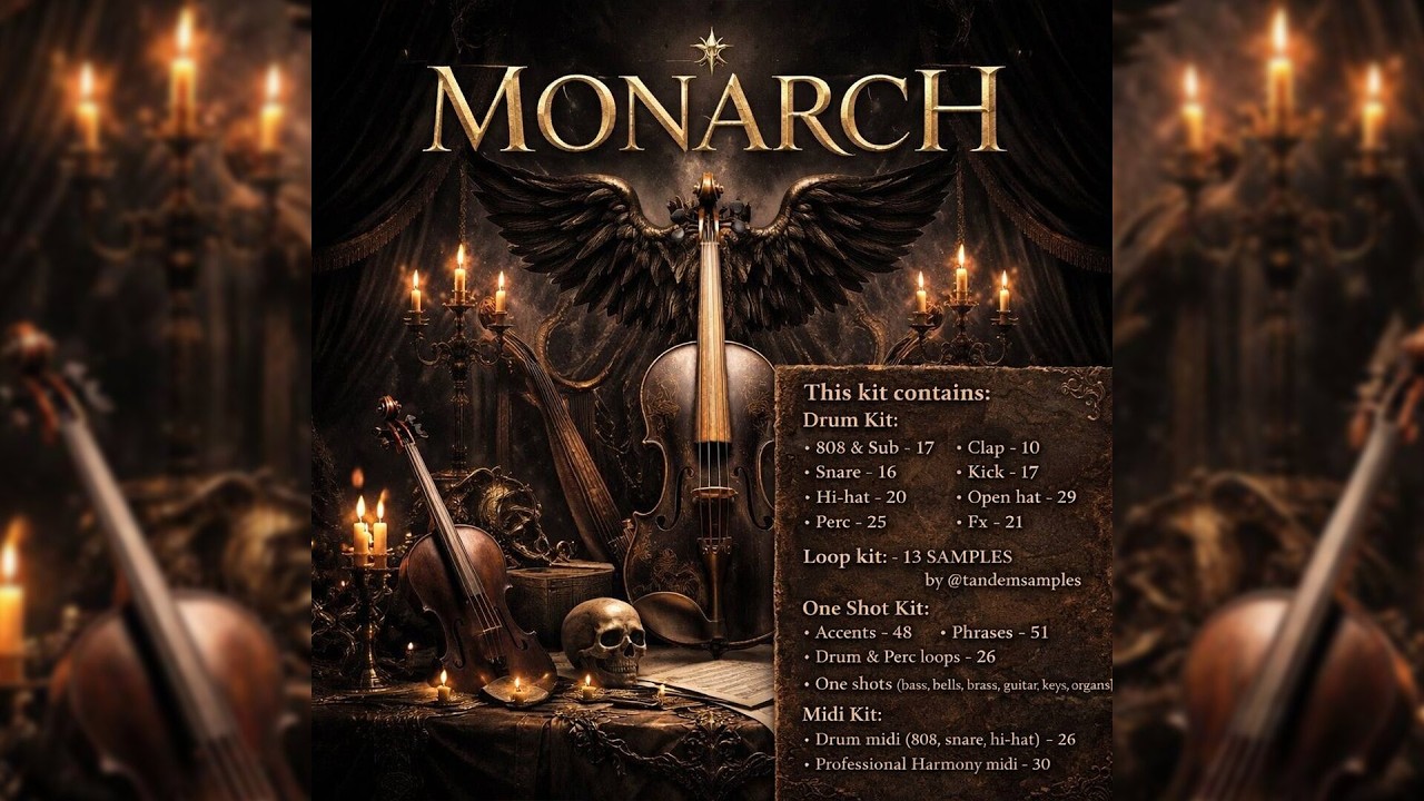 [ROYALTY FREE] Trap Loop Kit + Drum Kit - MONARCH (Midi kit, One shot Kit)