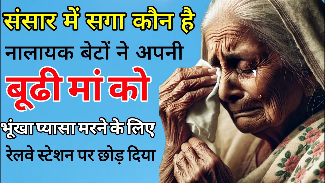 नालायक बेटों ने अपनी बूढ़ी मां को भूंखा प्यासा मरने के लिए रेलवे स्टेशन पर छोड़ दिया !! रो मत पड़ना