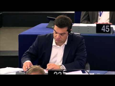 Tsipras im EU-Parlament: Rede zur den Verhandlungen mit Griechenland