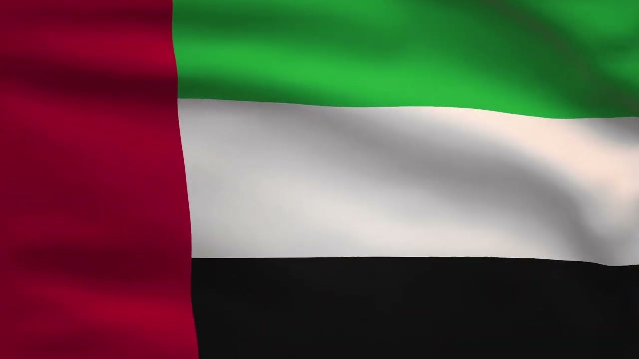 🇦🇪 United Arab Emirates Country Flag Animation | Full HD | 10 Hours