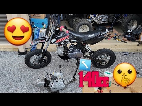Installed a Lifan 140cc racing motor on my SSR 110 pitbike 🤭