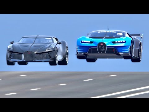 Bugatti La Voiture Noire vs Bugatti Vision GT - Drag Race 20 KM