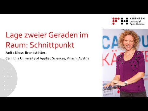 Lagebeziehung zweier Geraden im Raum (mit Schnittpunkt)