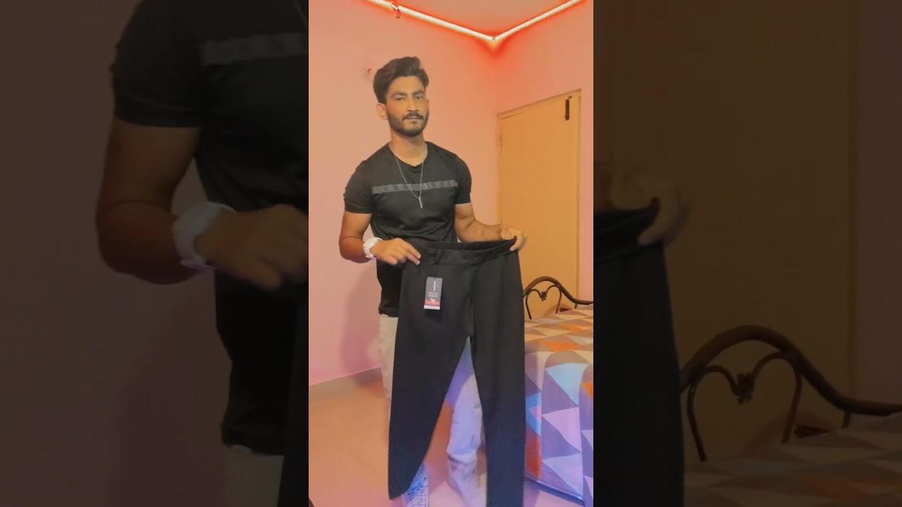 COMBRAIDED Slim Fit Men Black Trousers😎 #shorts #mensfashion #viral #trending