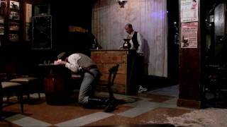 Wild Bill Hickok assassination reenactment in No 10 saloon, Deadwood, SD