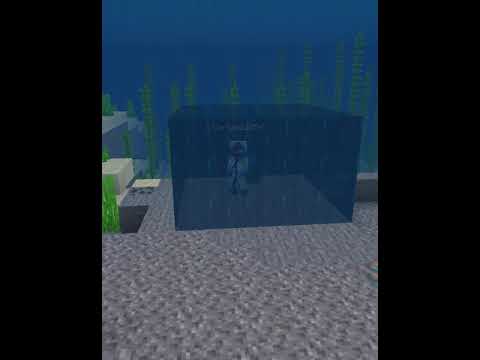 Curly Kid - Using water power in Minecraft! #minecraft #short #shorts #server #bedrock #magic #water #power