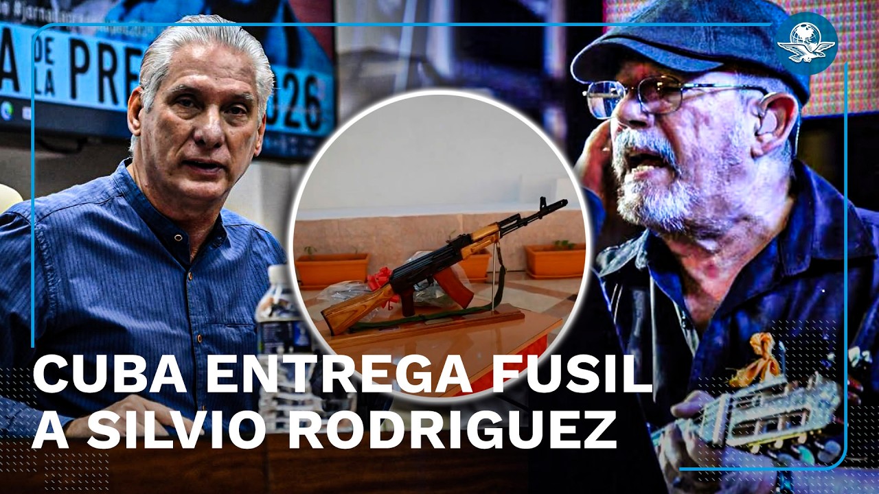 Silvio Rodríguez recibe fusil de combate luego de pedir el arma para defender a su país si EU ataca