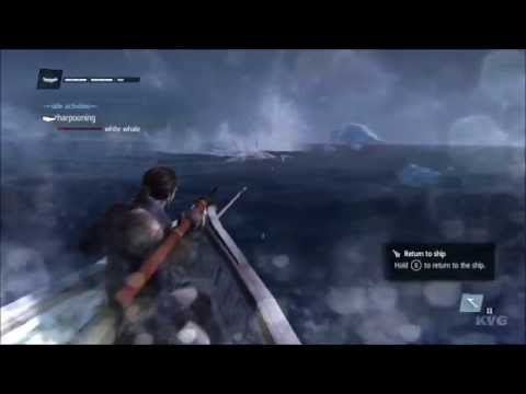 Assassin's Creed: Rogue - Harpooning White Whale Gameplay [HD]