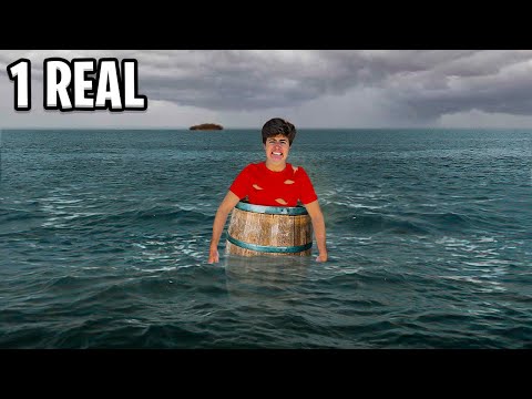 SOBREVIVI 24 HORAS EM UM BARCO DE R$1
