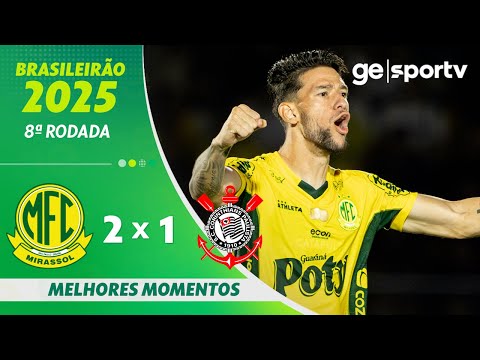 Gols e lances de Mirassol x Corinthians