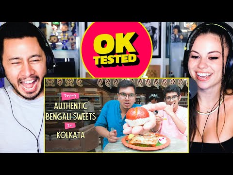OK TESTED | Trying Authentic Bengali Sweets in Kolkata | Reaction by Jaby Koay & Alexus!