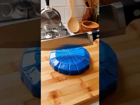 ASMR Shorts :: Slicing Through Sapphire: A Stunning Macro Cut! #Shorts