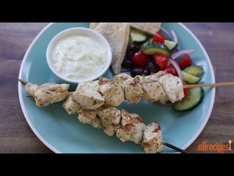 How to Make Chicken Souvlaki with Tzatziki Sauce | Chicken Recipes | Allrecipes.com