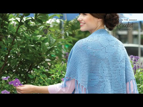 Filet Crochet Rose Shawl