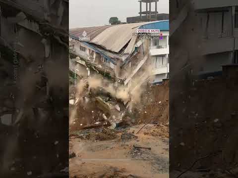 Nigeria hospital collapses after rain washed away its foundations | AJ #shorts