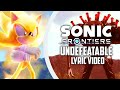 Sonic Frontiers Undefeatable Lyric Video